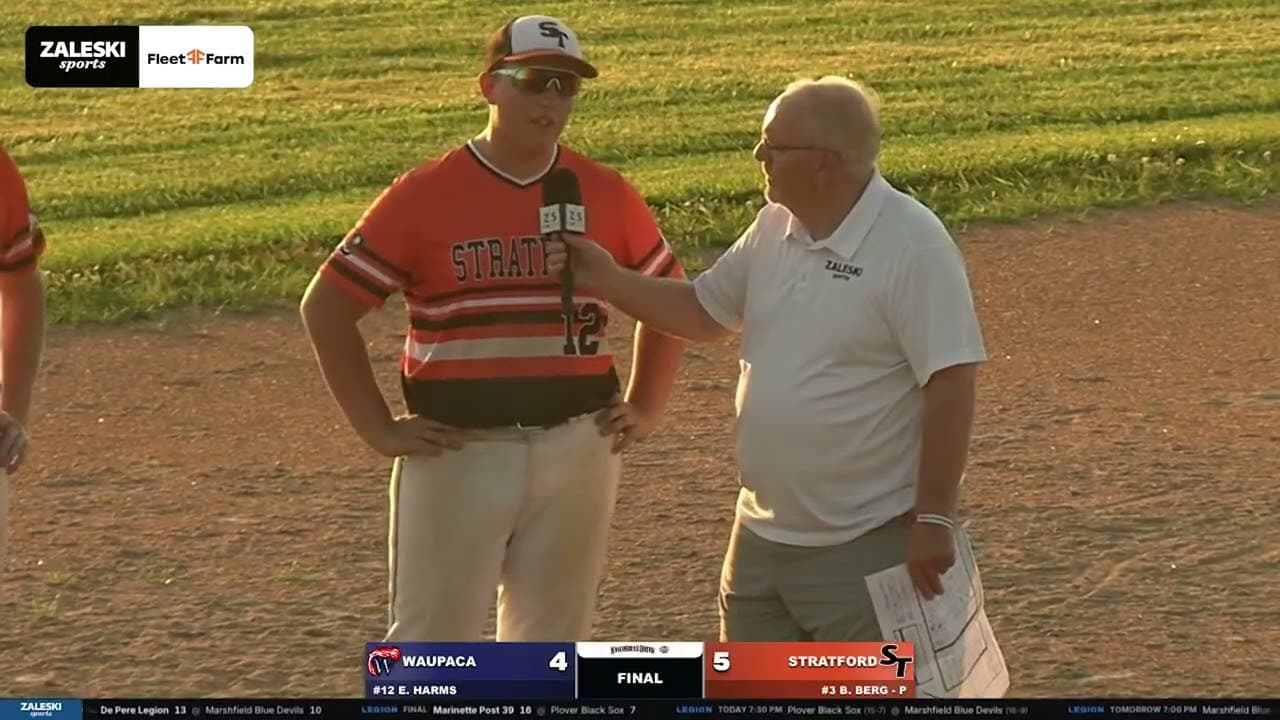 Waupaca Post 161 Warriors at Stratford Tigers